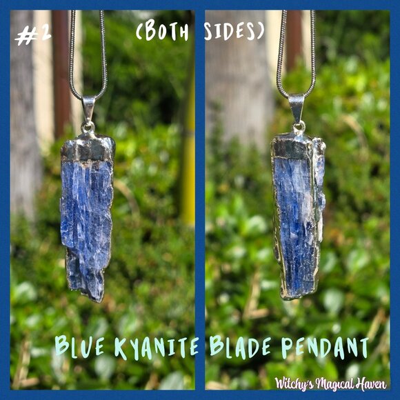 Blue Kyanite Blade Gemstone Pendant - Picture 2 of 3